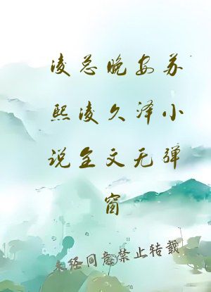 凌总晚安苏熙凌久泽小说全文无弹窗