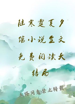 陆寒霆夏夕绾小说全文免费阅读大结局